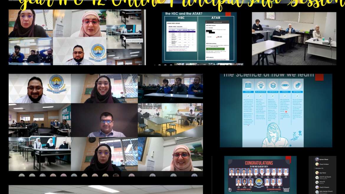 YEAR 11 AND 12 ONLINE PRINCIPAL INFO SESSION